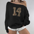 New Leopard Print Digital Sweater For Women