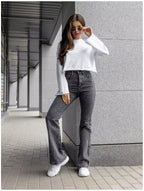 Versatile Casual New Flared Jeans For Women