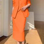 Slimming Loose-fitting Casual Suit Skirt Two-piece Set