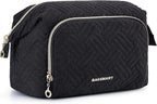 Large Wide-opening Quilted Makeup Bag