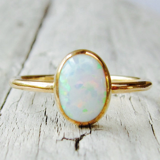 Gold Opal Ring For Women Rings Hover Image