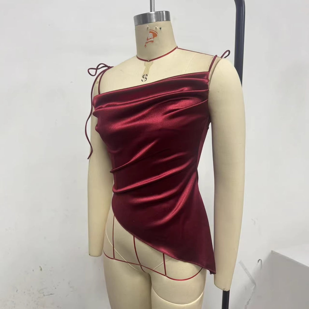 Womens Satin Slip Camisole Top For Outwear