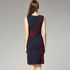 All-match contrast color vest skirt