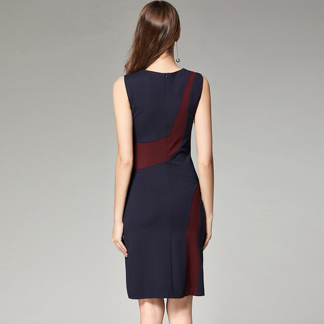 All-match contrast color vest skirt Main Image
