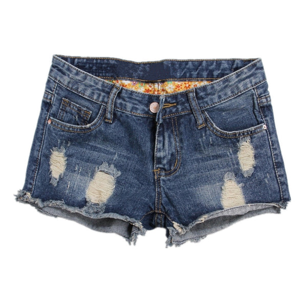 Shorts en jean déchirés pour femme