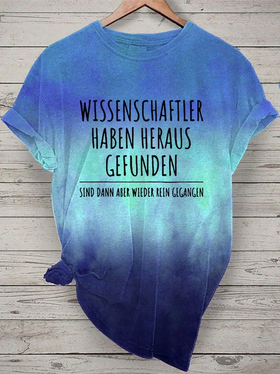 Cotton-like Printing Gradient Of Women's T-shirts