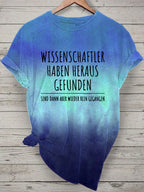 Cotton-like Printing Gradient Of Women's T-shirts