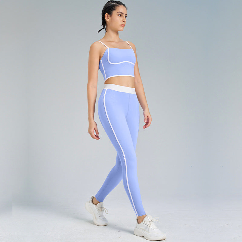 Sports Yoga Suit Two-piece Set Nude Feel Double-sided Sanding Outdoor