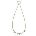 Fashion Necklace 14K Gold Plated Stainless Steel Zircon Pendant Necklace Jewelry Women