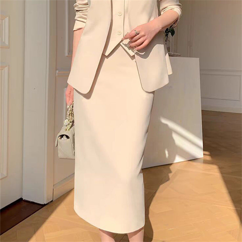 Slimming Loose-fitting Casual Suit Skirt Two-piece Set