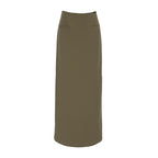 French-style Sophisticated Solid-color High-waisted Skirt With A Slit