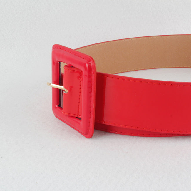 Women's Wide  Patent Leather Bag Buckle Women's Decorative Girdle Dressall-match Belt Main Image