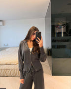 Two-piece Set Casual Cardigan Suit Women