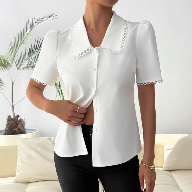 Spring-time Chic Chiffon Blouse For Women Stylish Hover Image