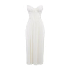 Fashion Elegant V-neck Sleeveless Pleated Dress