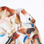 Loose Digital Printing Lantern Long Sleeve Shirt For Women