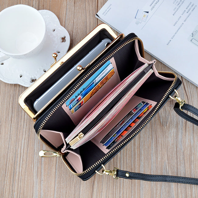 Lock Crossbody Bags Women Shoulder Bag Clutch Ladies Mobile Phone Bag Purse Handbag Main Image