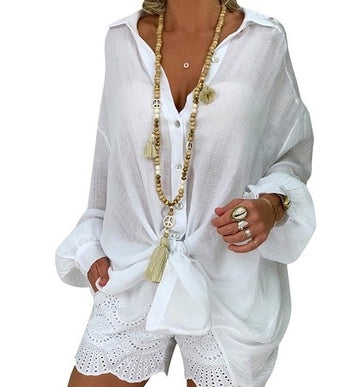 Women Shirts Casual Ripped Female blouse Main Image