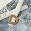 Women's Fashion Geometric Press Buckle With A Hundred Belts