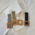 Woman buckle elastic belt