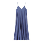 All-matching Camisole Elegant Midi Skirt Dress Solid Color