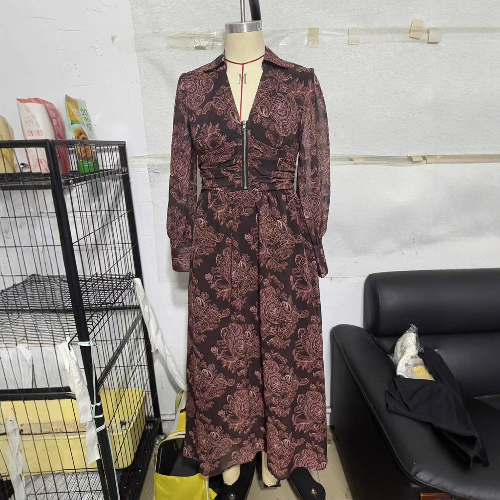 Fashionable High-end Printed Dress For Women