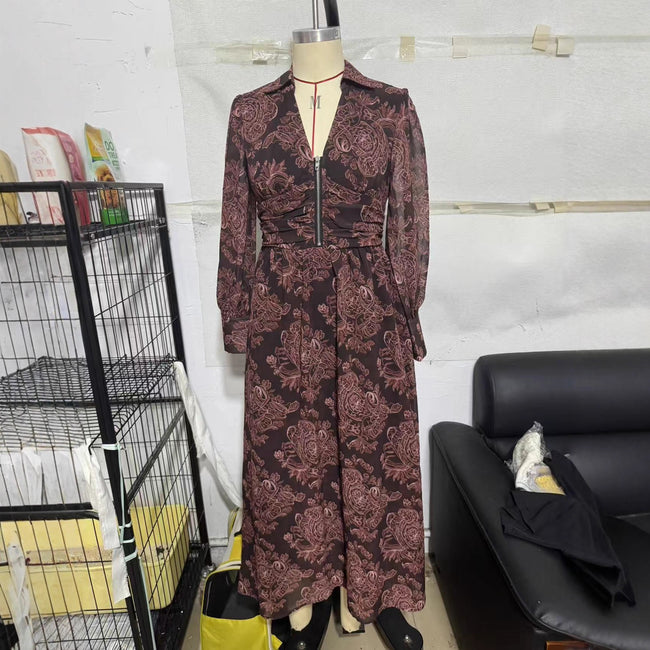 Fashionable High-end Printed Dress For Women Main Image