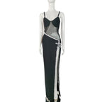 High Slit Shell Bandage Dress