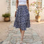 Bestselling Floral-print Vacation Casual Skirt With Real Pockets