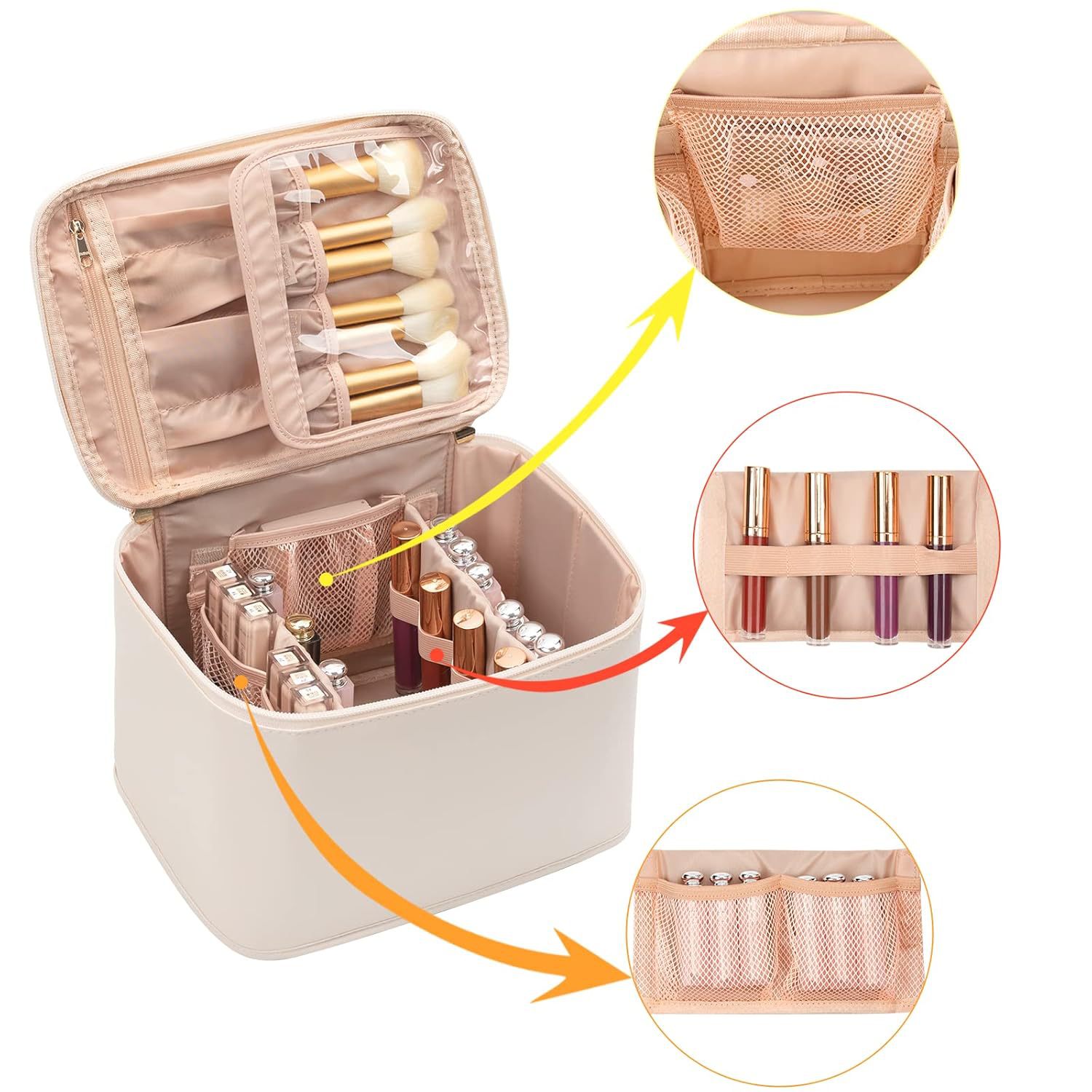 Portable Makeup Bag, Large-capacity Cosmetic Case, High-quality Storage