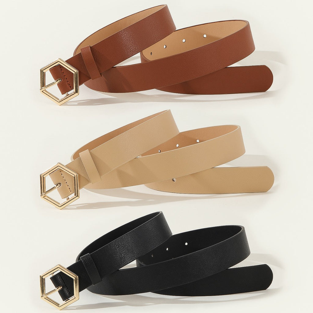 Women's Hexangular Star Casual All-Match Belt