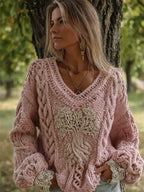 Loose Laid-back Soft Pullover Sweater For Women
