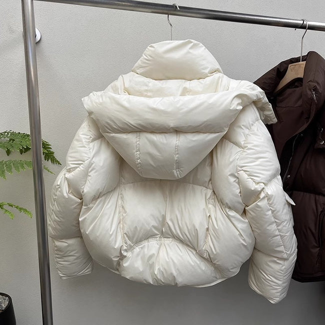Women's Fashionable Loose-fitting Warm Hooded Jacket Main Image