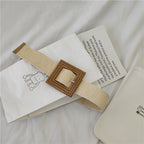 Woman buckle elastic belt