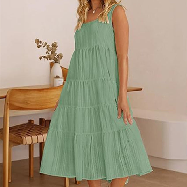 Women's Sleeveless Dress Backless Loose Hover Image