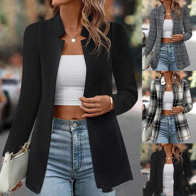 Women's Amazon Solid Color Basic Blazer Hover Image