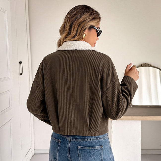Fashionable Corduroy Jacket For Women Main Image