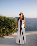 New Women's Contrast Color Fashion Casual Dress