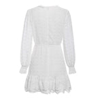 Women's Hollowed Chiffon Dress Formal Dress Lady Dress