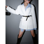 Ladies Triangle Fashion Decorative Thin Leather Belt