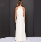 Women  Halter Chiffon Maxi Dress