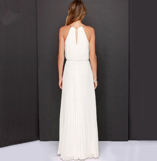 Women  Halter Chiffon Maxi Dress Main Image