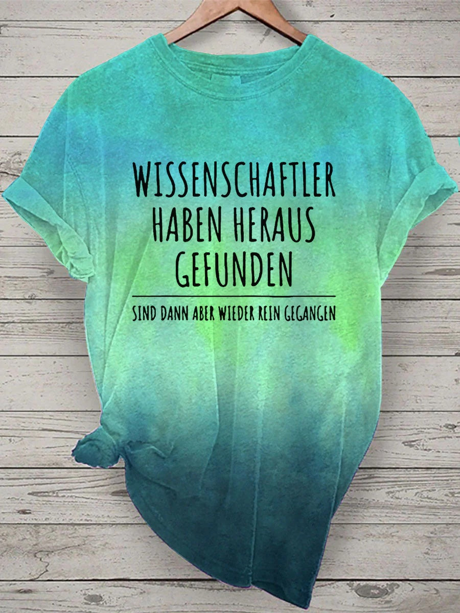 Cotton-like Printing Gradient Of Women's T-shirts