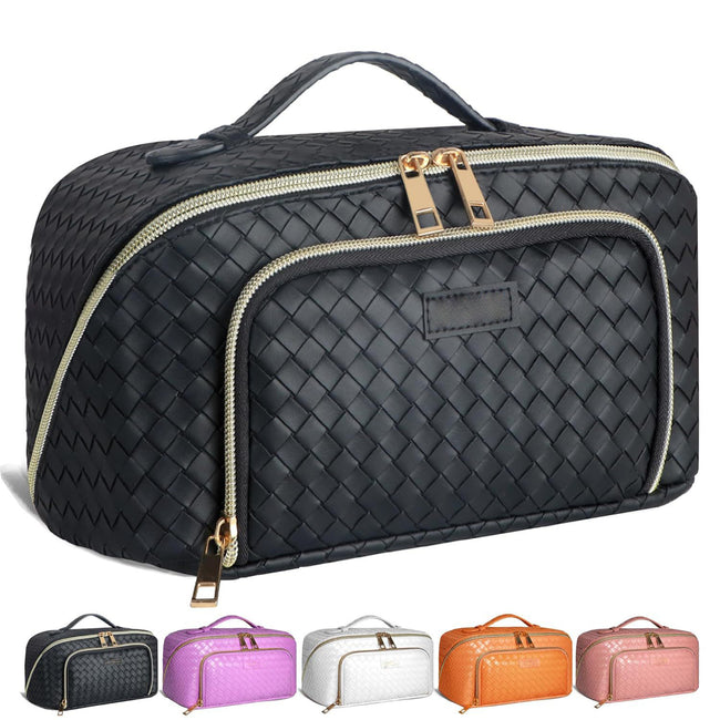Large-Capacity Cosmetic Bag Portable Waterproof Makeup Storage Case Women Multifunction Bathroom Toiletries Organizer Pouch Item Hover Image