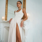 Sleeveless Patchwork Chiffon Dress For Women