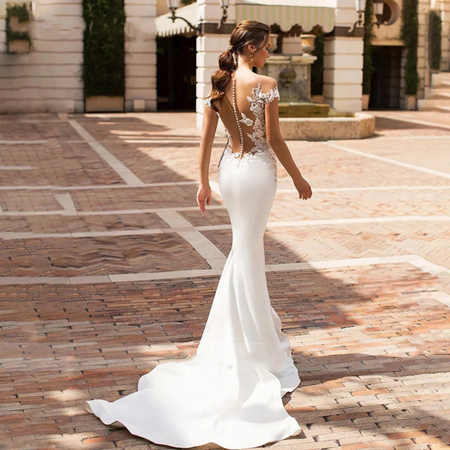 Wedding Deep Collar Women's Hollow Fishtail Dress Main Image