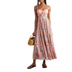 Sling Positioning Print Holiday Dress Women