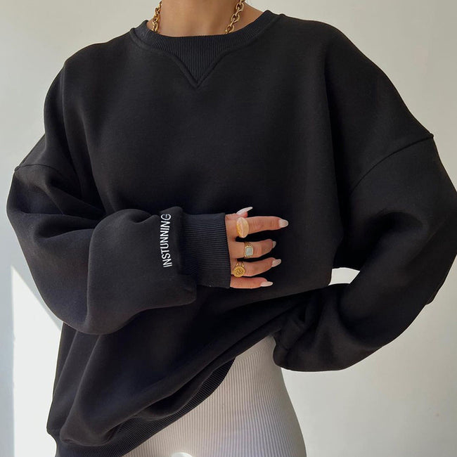 Loose And Versatile Casual Sweater Women Hover Image