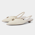 Pointed Toe Stiletto Sandals French Style Temperament Shallow Mouth Pumps Women