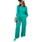 Baggy Pants Two-piece Sweater For Women